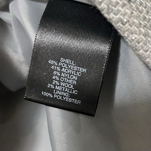 Avenue Women's Peacoat Gray Metallic Sparkly, Button, Missing Size Tag, Est. 2X - Picture 8 of 9